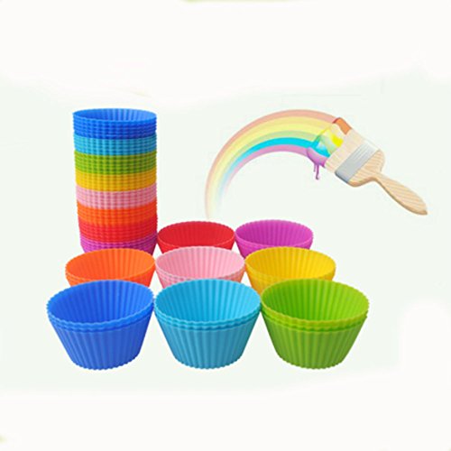 24pcs moules à pâtisserie en silicone anti-adhé...