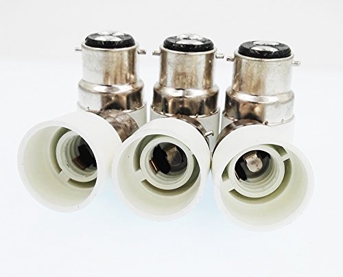 E-Simpo e-simpo ® 6 B22 à E14 Adaptateur à baïonnette, B22 à E14 Lampe bougie lustre Base Converter, B22 à base, de haute qualité, ce RoHS code EAN 0713458928351 