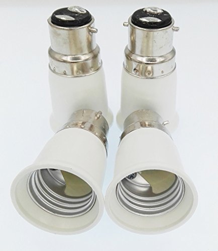 E-Simpo e-simpo ® 4 B22 à E27 Adaptateur, culot à baïonnette B22 vers culot à vis Edison E27 ES, de haute qualité, ce RoHS z1061 code EAN 0713458928399 