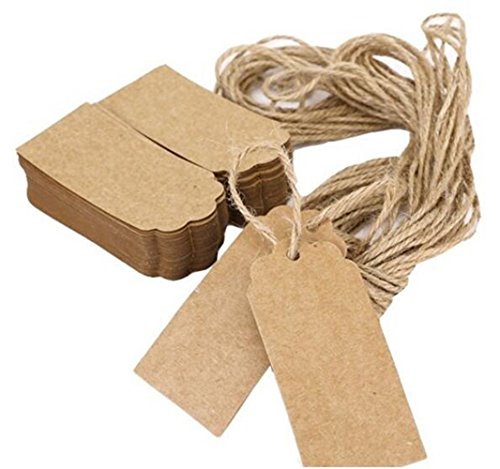 100 pcs carte vierge étiquette pour cadeau/pâti...