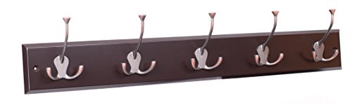 BirdRock Home birdrock Home Tri Crochet porte-manteau mural | | Marron | Finition bronze crochets, 5 crochets 0713651439586 (0713651439586)