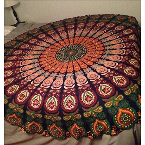 Hippie ronde tapisserie ronde mandala plage ser...