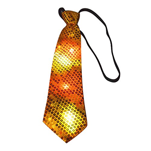 Lumières led cravate paillette enfant adulte un...