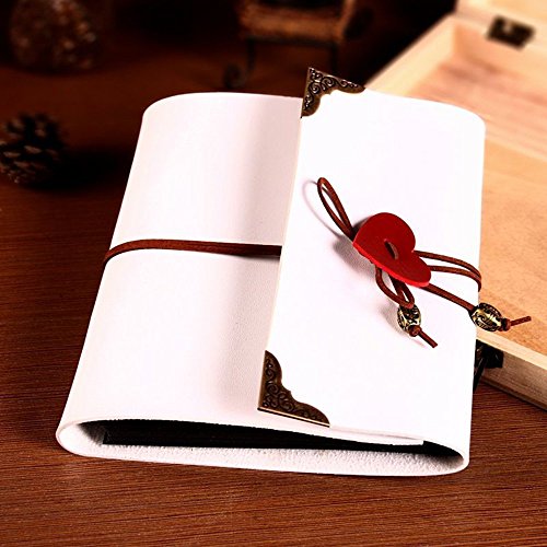 XIDUOBAO xiduobao Vintage Pendentif Coeur scrapbooking Album photo, Love Album photo de mariage Album photo fait à la main DIY Cadeau spécial. (L), blanc, L code EAN 0713803467245 