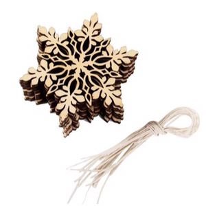 10 flocons de neige en bois de Noël Arbre de No...