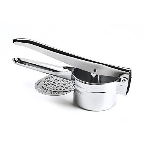 KuBee Presse-purée,KuBee Presse légumes Acier inoxydable Potato Ricer Potato Masher Stainless Steel avec 2 disques, Antirouille code EAN 0713839473678 
