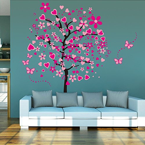 Elecmotive® Coeur arbre énorme papillon autocol...