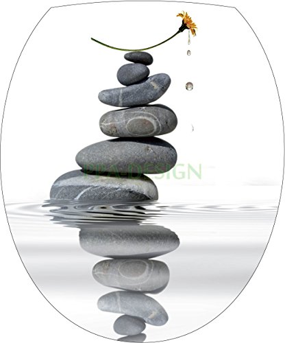 Sticker Autocollant Abattant WC Nature Galets F...