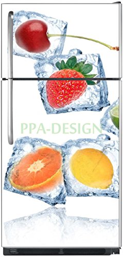 Sticker autocollant frigo Fruits Glaçons 70x170...