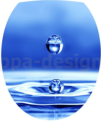 Sticker Autocollant Abattant WC Bleu Bulle Eau ...
