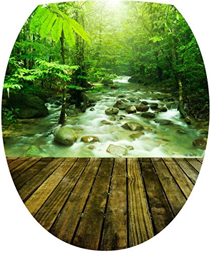 Sticker Autocollant Abattant WC Nature Rivière ...