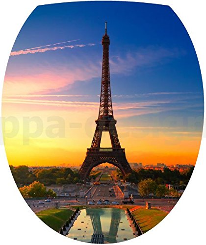 Sticker Autocollant Abattant WC Tour Eiffel 35x...
