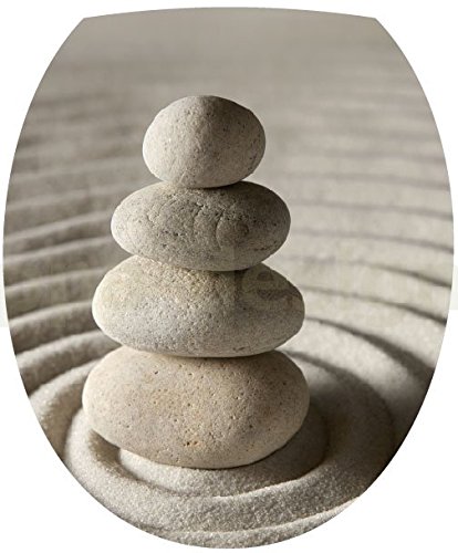 Sticker Autocollant Abattant WC Galets Sable 35...