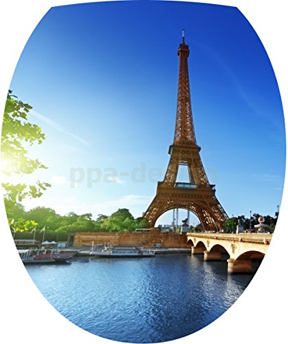 Sticker Autocollant Abattant WC Tour Eiffel 35x...