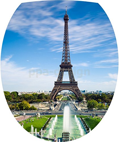 Sticker Autocollant Abattant WC Tour Eiffel 35x...