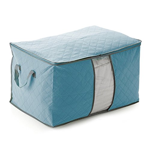 Sac stockage housse de rangement vêtement bleu