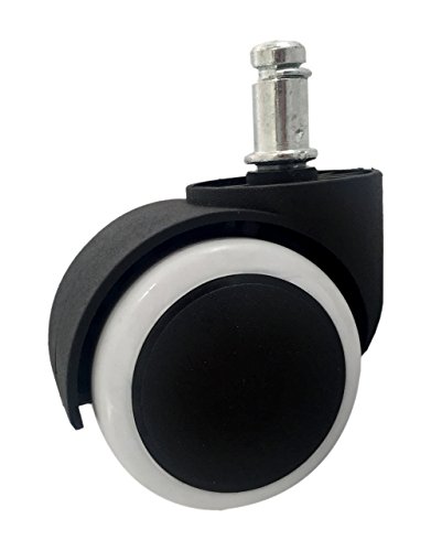 casabasics souple de rechange Roues Roulettes pour chaise de bureau - suiteable pour bois au sol, Lot de 5 roulettes 0714367943411 CasaBasics