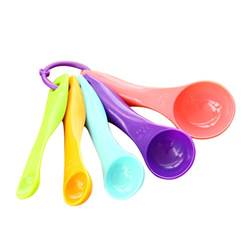 Ensemble de 5 cuilleres doseuses en abs colore ...