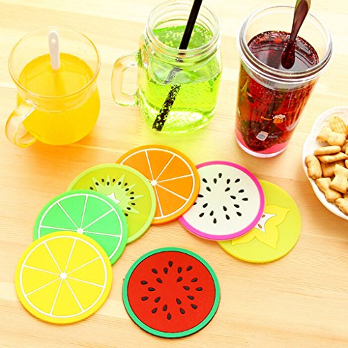 dessous de verres en Silicone en forme de fruit...