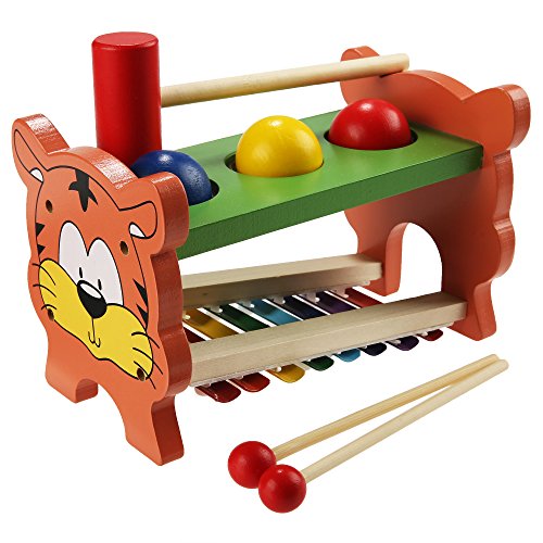 Xylophone 8-notes musical en bois-jeux éducatif...