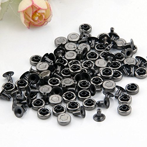 50pcs 9mm cuir artisanat hexagon cuivre studs b...