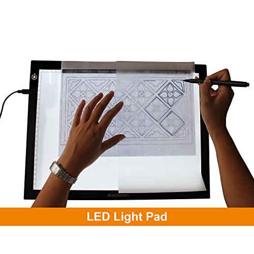 GAOMON B4 taille led table lumineuse 5 mm ultramince tablette lumineuse pad usb art panneau dessin pour l'esquisse et copie - gb4 0714757855171 (0714757855171)