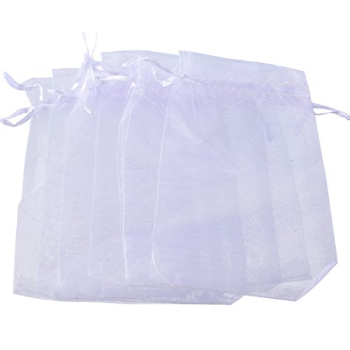 Blanc sachets pochettes cadeau en organza pour ...