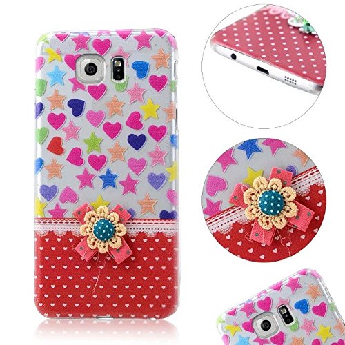 MOMDAD Samsung galaxy s6 tpu coque étui housse de protection coque gel silicone souple ultra mince fine slim leger case lace fleur cover coque galaxy s6 edge tpu silicone coque ultra mince premium soft housse etui coque code EAN 0714874866913 