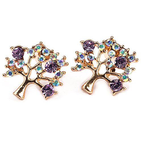 Elégant femmes strass perle boucles arbre de no...