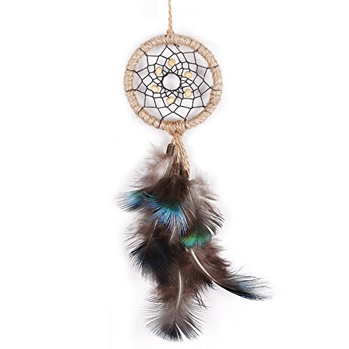 Dream catcher attrape-rêves avec plume de paon ...