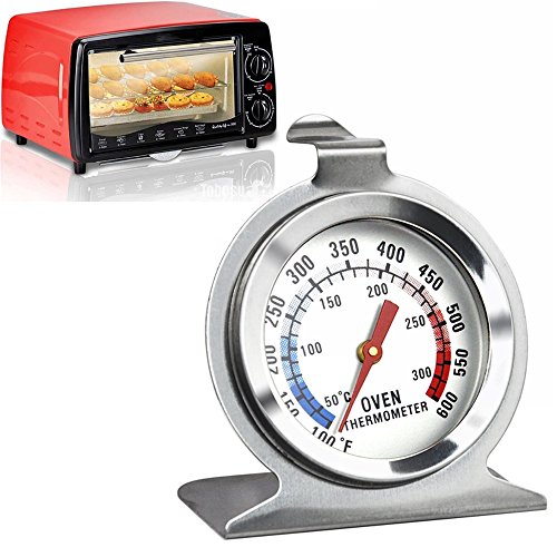 jieweixin Jieweixin® Stainless Steel Free Stand & Hanging Oven Thermometer High Temperature Gauge Home Kitchen Cooking Food Meat Dial code EAN 0714890818859 