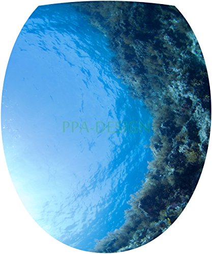 Sticker Autocollant Abattant WC Fond Marin 35x4...