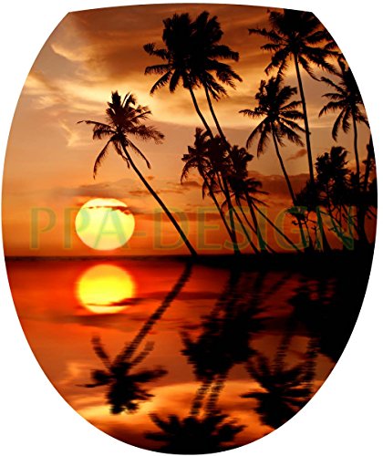 Sticker Autocollant Abattant WC Ile Couché de S...