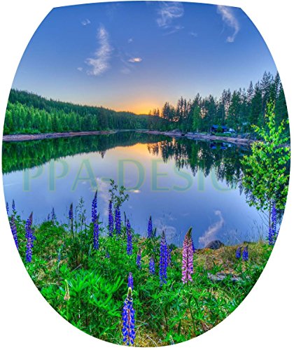 Sticker Autocollant Abattant WC Vue sur le Lac ...