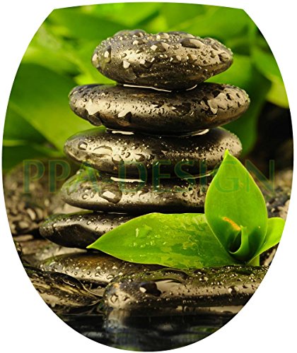 Sticker Autocollant Abattant WC Galets Feuille ...