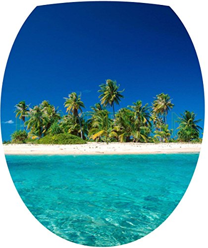 Sticker Autocollant Abattant WC Ile Palmiers 35...