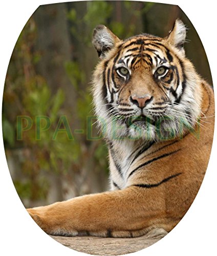 Sticker Autocollant Abattant WC Tigre 35x42cm S...