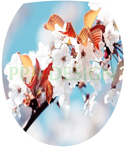 Sticker Autocollant Abattant WC Fleurs de Ceris...