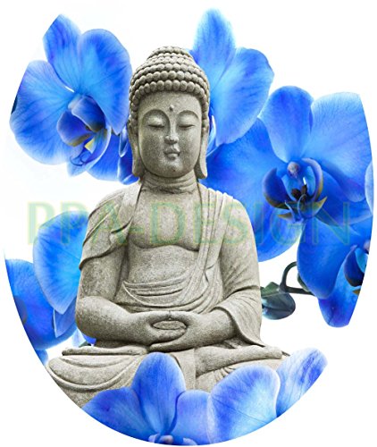 Sticker Autocollant Abattant WC Bouddha Orchidé...