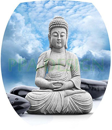 Sticker Autocollant Abattant WC Bouddha Galets ...