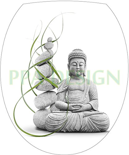 PPA DESIGN Sticker Autocollant Abattant WC Bouddha Galets 35x42cm SAWC0374 code EAN 0714929159991 