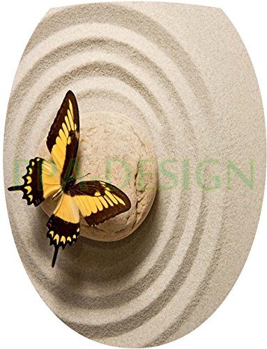 Sticker Autocollant Abattant WC Galet Sable Pap...