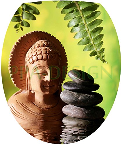 Sticker Autocollant Abattant WC Bouddha Galets ...
