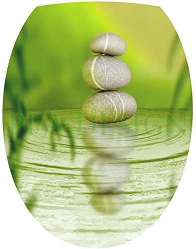 Sticker Autocollant Abattant WC Galets Eau 35x4...