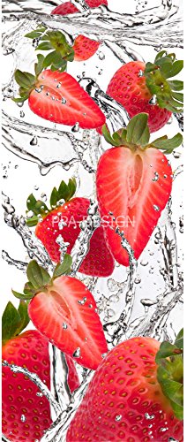 Sticker autocollant frigo Fraises 70x170cm SAEF...