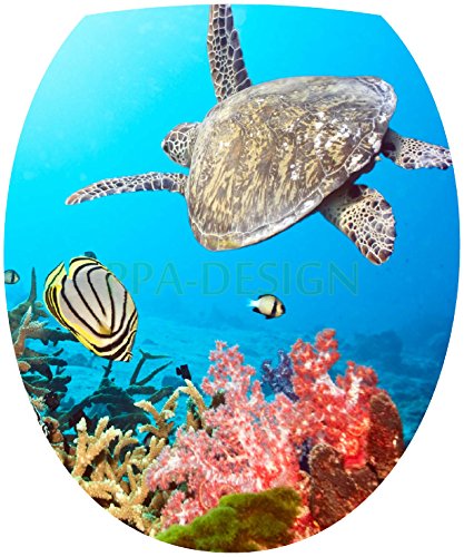 Sticker Autocollant Abattant WC Tortue Vue sous...