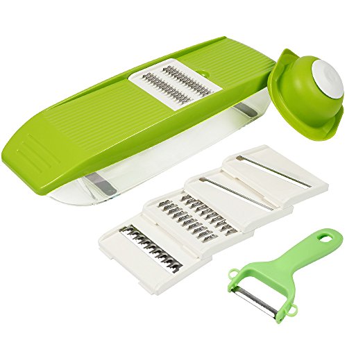 Mandoline professionnelle 5 en 1 avec un épluch...