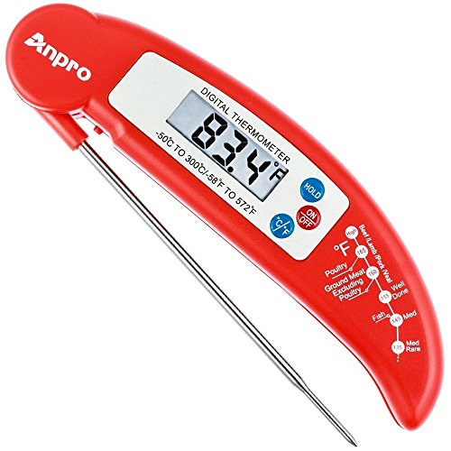 Thermomètre de cuisine pliable de cuisson,lcd e...