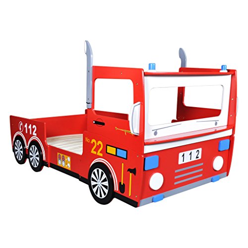 200 x 90cm lit camion de pompier pour enfant