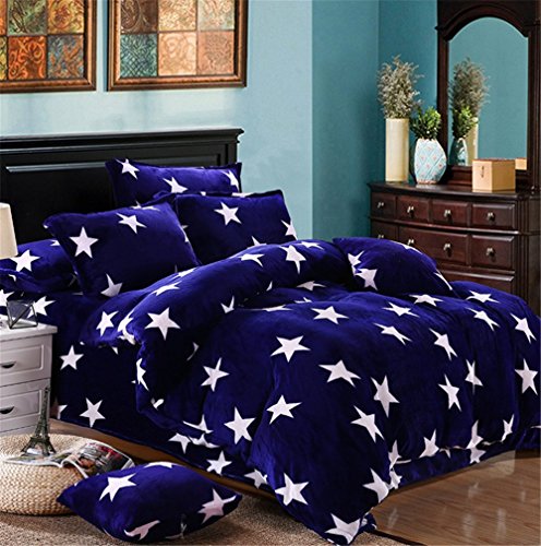 Parure de lit housse de couette 180cm x 200cm e...